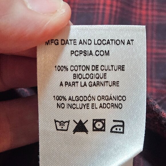 Vintage Patagonia Men's Red Plaid Organic Cotton Button-Up Long-Sleeve Shirt XL - Picture 12 of 16